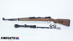 Double Bell Kar98 Wood Ejecting Sniper Rifle with Scope