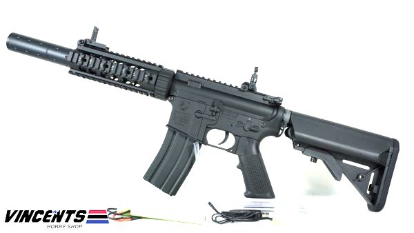 EC 607 Black M4 CQB AEG Rifle W/Silencer