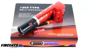 Lipstick Stun Gun with Flashlight Red