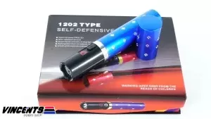 Lipstick Stun Gun with Flashlight Blue