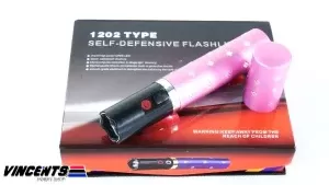 Lipstick Stun Gun with Flashlight Blue