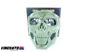 Skull Messenger Mask Green