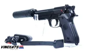 UMAREX Beretta M92 A1 (Electric with Silencer) Black Pistol