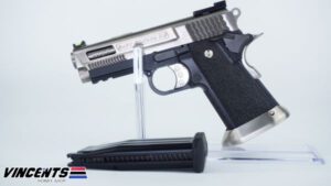 We 3.8 Brontosaurus Silver Slide Pistol