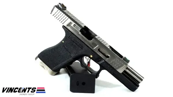WE Glock 18 TMSS Silver Slide with Auto