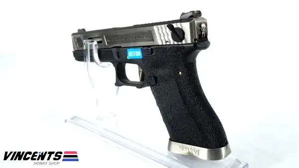 WE Glock 18 TMSS Silver Slide with Auto