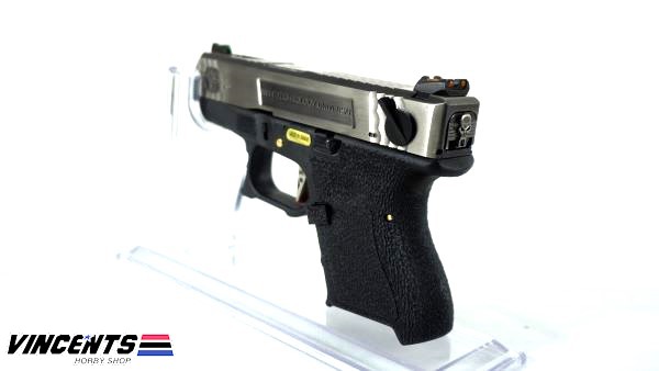 WE Glock 26 TMSS Silver Slide - FI optic sights