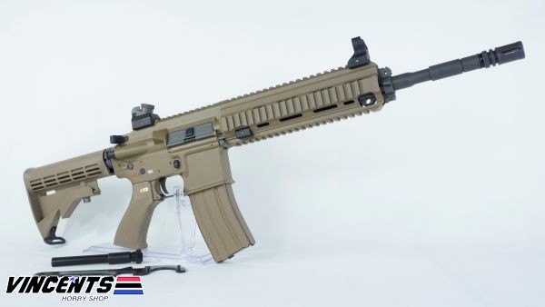 WE HK416 GBB Rifle Tan