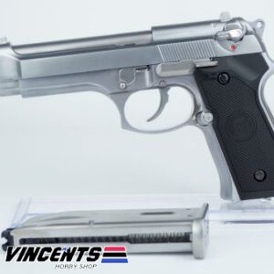 WE M92 Beretta Silver Pistol