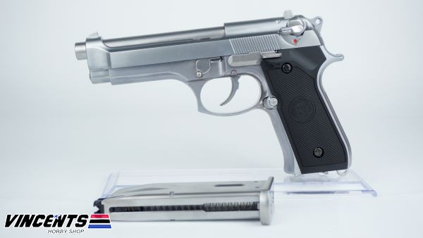 WE M92 Beretta Silver Pistol