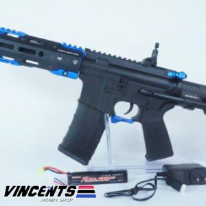 E&C 337 Two Tone Black and Blue AEG Rifle