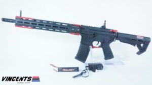 E&C 339 Two Tone Black and Red AEG Rifle