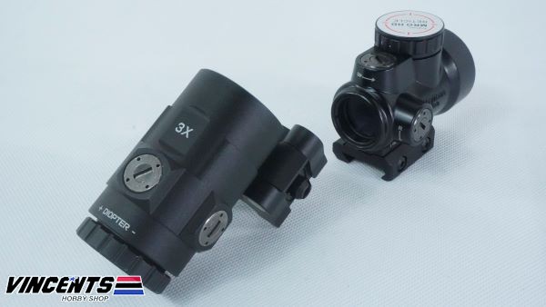 MRO Red Dot With Magnifier Black