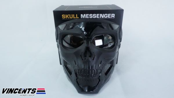 Skull Messenger Mask Black
