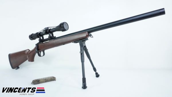 Double Bell VSR 10 Tan with Bipod and Scope