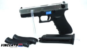 WE Glock 18 Gen 4 Silver Slide GBB Pistol