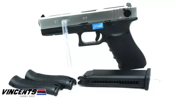 WE Glock 18 Gen 4 Silver Slide GBB Pistol