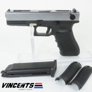 WE Glock 18 Gen 4 Silver Slide GBB Pistol