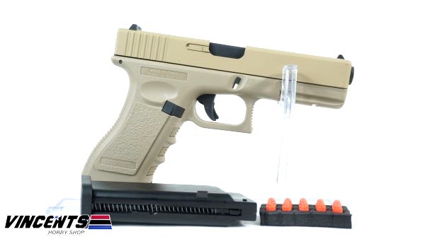 KEL e Arms Glock 17 Spring Action Pistol Tan