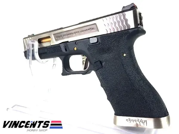 WE Glock 17 TMSS Black/Silver Slide with "Gold Barrel"