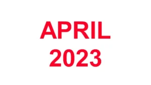 004 - April 2023 Arrivals