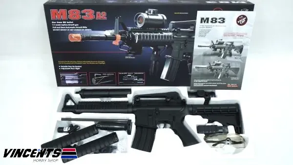 Double Eagle M83 M4 RIS "Full Accessories" (Airsoft for Kids)