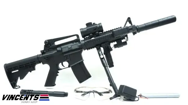 Double Eagle M83 M4 RIS "Full Accessories" (Airsoft for Kids)