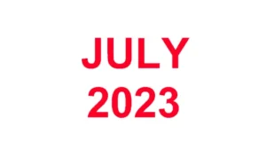 007 - July 2023 Arrivals