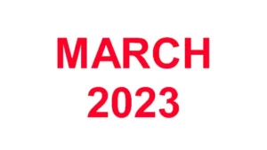 003 - March 2023 Arrivals