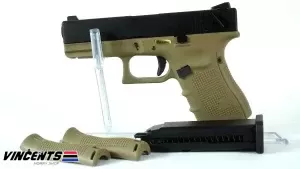 WE Glock 23 Gen 4 Tan Body/Black Slide