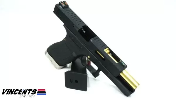 WE Glock 17 TMSS Black with "GOLD BARREL"