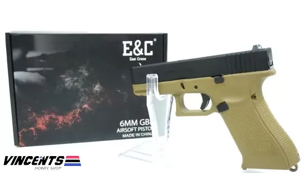 EC 1302 LDE EC Glock 19x Gen 5 Tan Body/Black Slide