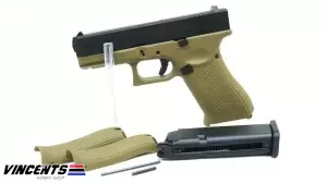 EC 1302 LDE EC Glock 19x Gen 5 Tan Body/Black Slide