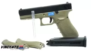 WE Glock 18c Gen 4 Two Tone: Tan/Black Slide