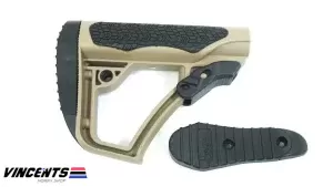 Daniel Defense Butt Stock Two Tone: Tan/Black