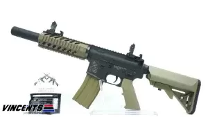 Delta D020s HT "M4 CQB with Silencer" Two Tone: Black and Tan