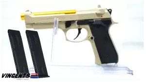 T9 M92 Beretta Spring Action Pistol “Take Down Version” (Tan)