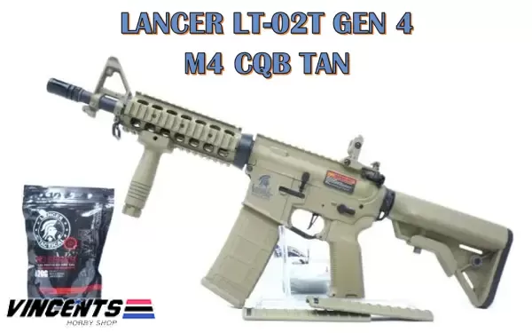 Lancer LT-02T Gen 4 M4 CQB Tan