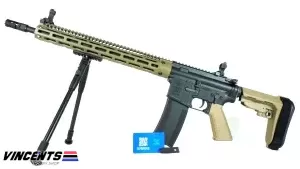 LEVEL 1.5 UPGRADED – (580 FPS) EMG/KING ARMS “TROY” SOCC M4 (15inch) (Standard Version), Black/Tan