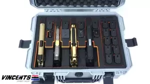 Glary Pistol & mag Stand by case gray