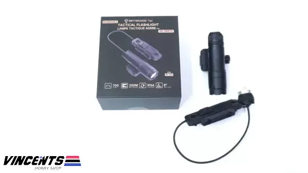 Skywoods Tactical Flashlight with Remote Pressure Switch